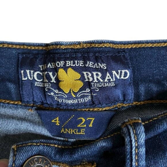 Lucky Brand Women's Dark Indigo Sweet'N Straight Ankle Denim Jeans - Picture 4 of 10